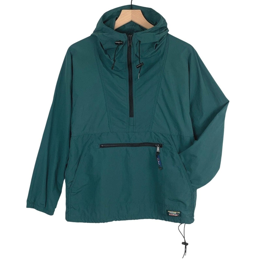 VTG L.L. BEAN Packable Anorak Pullover Windbreaker Green Womens S Green USA